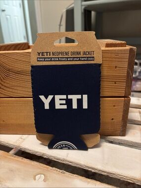 Yeti Navy Blue Neoprene Drink Jacket with White Logo
